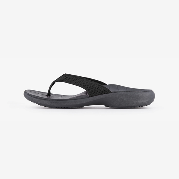 AmoonyFashion Womens Blend Materials No Heel Split Toe Solid Zipper Flip-Flop-Sandals 